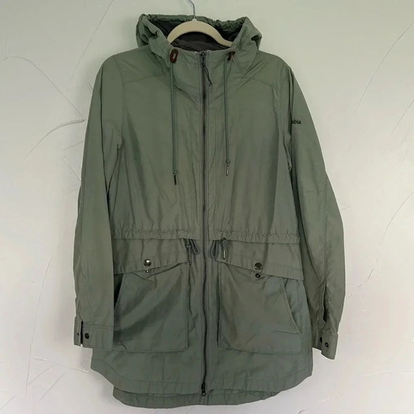 Columbia Green Dusty Lightweight Jacket Cotton EUC M - Picture 1 of 5